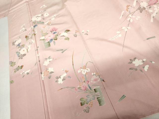 平和屋着物●訪問着　友禅　飾花文　暈し染め　正絹　逸品　未使用　AABN0699cs