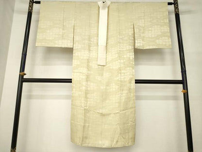 平和屋着物●長襦袢　無双仕立て　霞地紋　榛色　やまと誂製　正絹　逸品　未使用　AABN0729ck
