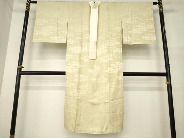 平和屋着物●長襦袢　無双仕立て　霞地紋　榛色　やまと誂製　正絹　逸品　未使用　AABN0729ck