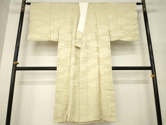 平和屋着物●長襦袢　無双仕立て　霞地紋　榛色　やまと誂製　正絹　逸品　未使用　AABN0729ck