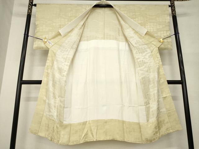 平和屋着物●長襦袢　無双仕立て　霞地紋　榛色　やまと誂製　正絹　逸品　未使用　AABN0729ck