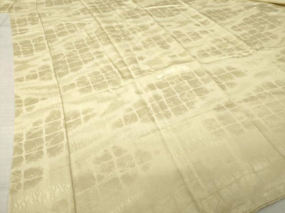 平和屋着物●長襦袢　無双仕立て　霞地紋　榛色　やまと誂製　正絹　逸品　未使用　AABN0729ck