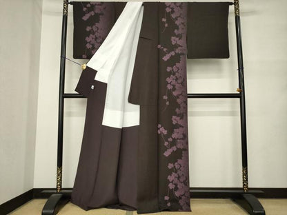 平和屋着物●訪問着　蔦草シルエット　正絹　逸品　AABN0733ck