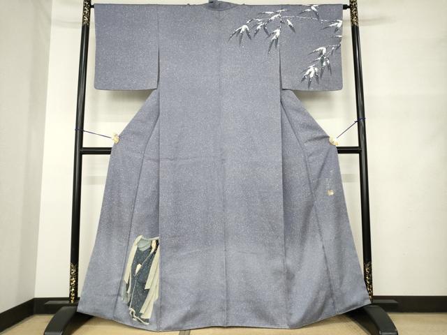 平和屋着物●訪問着　作家物　女人文　雪持ち　さが美扱い　正絹　逸品　AABN0745ck