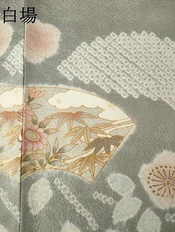 平和屋着物●訪問着　絞り　地紙花文　金彩　松坂屋扱い　正絹　逸品　AABN0746ck