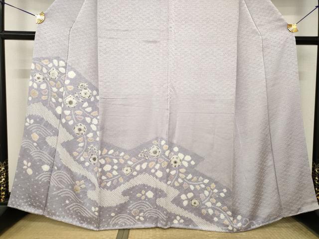 平和屋着物●訪問着　辻が花　絞り　舞花文　正絹　逸品　AABN0748ck