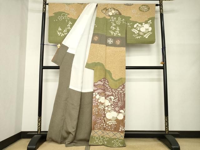 平和屋着物●京友禅の第一人者　松井青々　訪問着　辻が花　道長花文　正絹　逸品　AABN0752ck