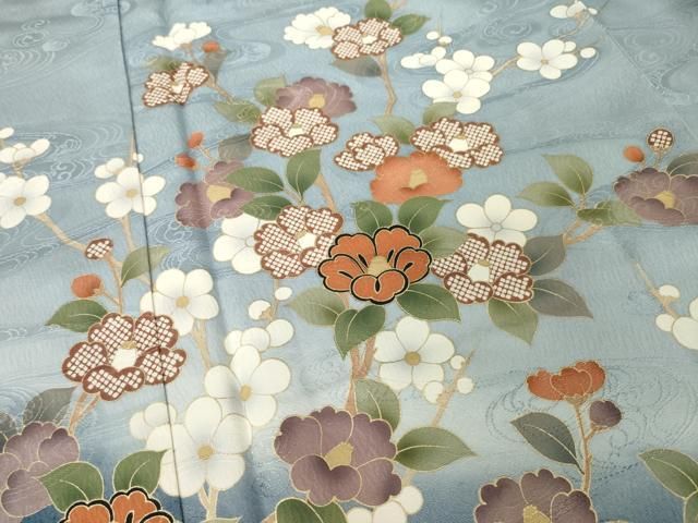 平和屋着物●訪問着　枝花文　暈し染め　金彩　正絹　逸品　AABN0753ck