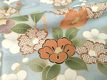 平和屋着物●訪問着　枝花文　暈し染め　金彩　正絹　逸品　AABN0753ck