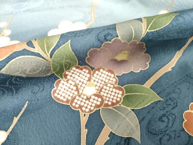 平和屋着物●訪問着　枝花文　暈し染め　金彩　正絹　逸品　AABN0753ck