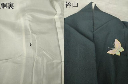 平和屋着物●豪華振袖　花蝶文　金糸　金彩　正絹　逸品　AABN0762ck