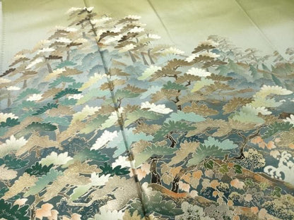 平和屋着物●豪華色留袖　作家物　遠山松文　金銀彩　正絹　逸品　AABN0773ck