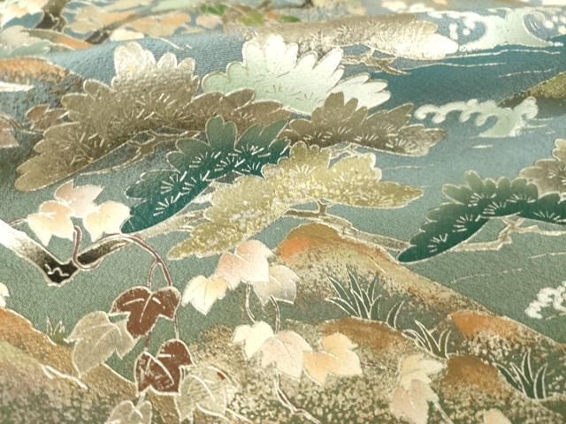 平和屋着物●豪華色留袖　作家物　遠山松文　金銀彩　正絹　逸品　AABN0773ck