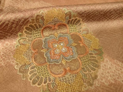 平和屋着物●中国三大刺繍　汕頭刺繍　スワトウ刺繍　総刺繍　訪問着　絞り　道長花文　正絹　逸品　AABN0776ck