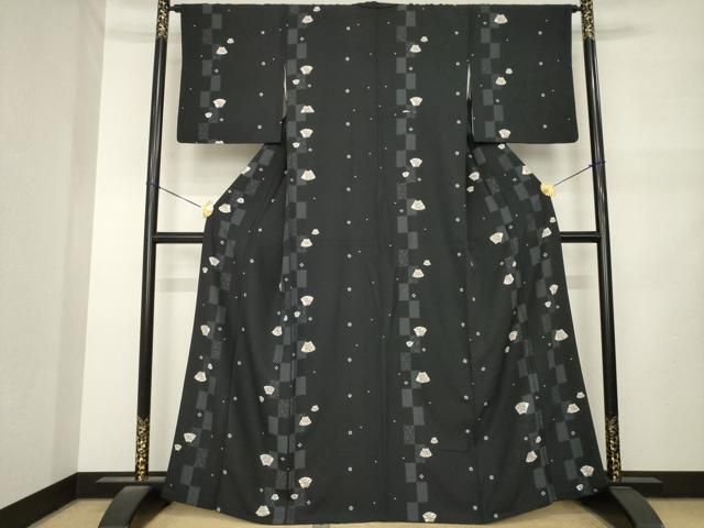 平和屋着物●小紋　地紙花間道　洗える着物　AABN0778ck