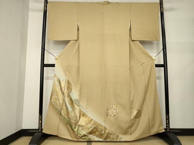 平和屋着物●豪華色留袖　向い鳥正倉院花文　金彩　正絹　逸品　AABN0784ck