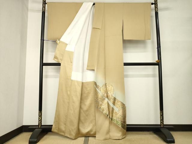 平和屋着物●豪華色留袖　向い鳥正倉院花文　金彩　正絹　逸品　AABN0784ck