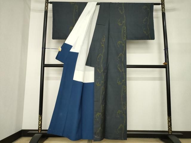 平和屋着物●本場大島紬　7マルキ　立波間道　正絹　逸品　未使用　AABN0785ck