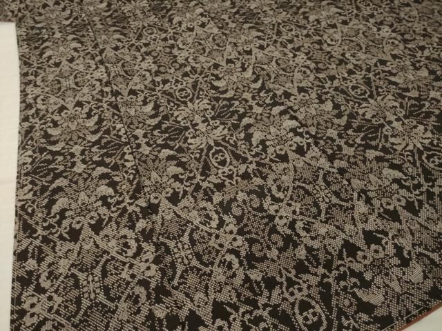 平和屋着物●本場大島紬　7マルキ　飾花文　正絹　逸品　未使用　AABN0792ck
