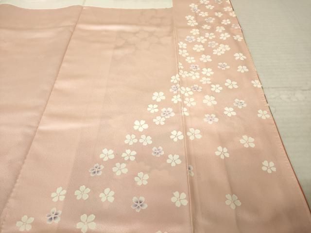 平和屋着物●豪華振袖　飛鶴花文　正絹　逸品　AABN0795ck