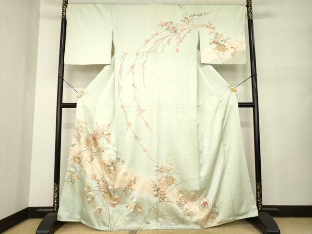 平和屋着物●訪問着　花篭文　金彩　正絹　逸品　AABN0796ck