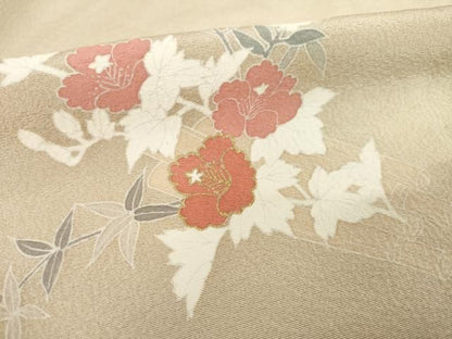 平和屋着物●訪問着　花筏文　金彩　正絹　逸品　AABN0806ck
