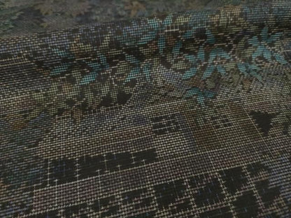 平和屋着物●本場大島紬　9マルキ　風景文　正絹　逸品　AABN0822ck