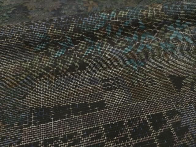 平和屋着物●本場大島紬　9マルキ　風景文　正絹　逸品　AABN0822ck