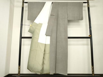平和屋着物●小紋師　藍田正雄　江戸小紋　小花文　正絹　逸品　AABN0826ck