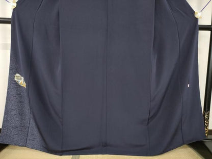 平和屋着物●人間国宝・羽田登喜男　色留訪問着　鴛鴦花文　正絹　逸品　AABN0830ck