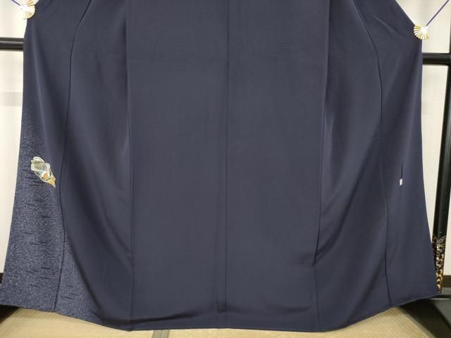 平和屋着物●人間国宝・羽田登喜男　色留訪問着　鴛鴦花文　正絹　逸品　AABN0830ck