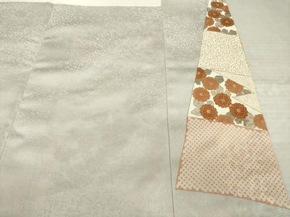 平和屋着物●豪華色留袖　駒刺繍　草花文　正絹　逸品　AABN0834ck