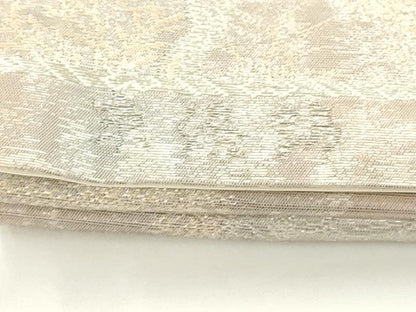 平和屋着物◎六通柄袋帯　京洛錦　風景文　二重引箔　正絹　逸品　AABN0886ps
