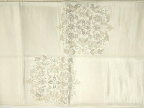平和屋着物◎太鼓柄袋帯　総刺繍　駒刺繍　鳥獣花文　正絹　逸品　AABN0895ps