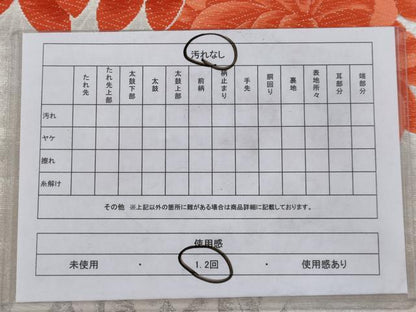 平和屋着物◎六通柄袋帯　唐織　舞花文　乱菊　銀糸　正絹　逸品　AABN0965ps