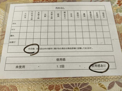 平和屋着物◎六通柄袋帯　唐織　鳳凰吉祥花文　金糸　正絹　逸品　AABN0979ps