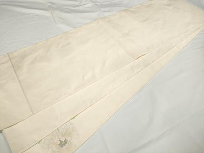 平和屋着物◎太鼓柄袋帯　牡丹文　正絹　逸品　AABN1003bo