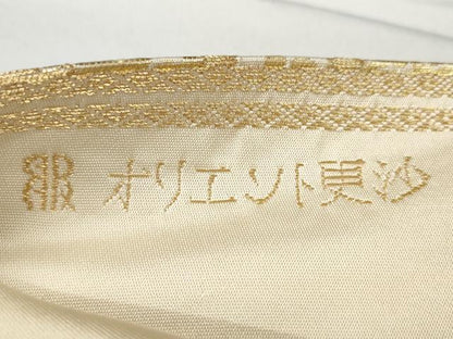 平和屋着物◎西陣　服部織物謹製　六通柄袋帯　オリエント更紗　金糸　正絹　逸品　AABN1007bo