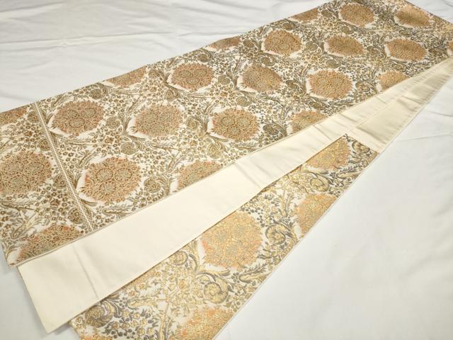 平和屋着物◎西陣　服部織物謹製　六通柄袋帯　オリエント更紗　金糸　正絹　逸品　AABN1007bo