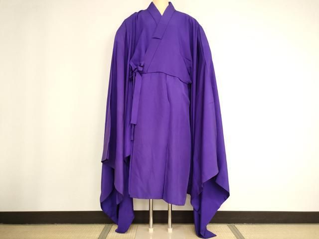 平和屋本店▼法衣　色衣　菖蒲色地　寺院　仏具　仏教　僧侶　神職　装束　AABN1119ja