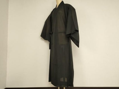 平和屋本店▼夏物　法衣　道服　直綴　絽　黒地　みそのや謹製　寺院　仏具　仏教　僧侶　神職　装束　AABN1132ja