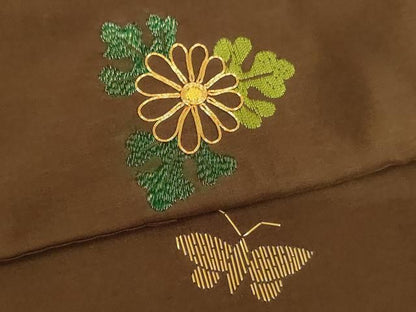 平和屋本店▼座具　竹屋町刺繍　駒刺繍　花蝶文　法衣　寺院　仏具　仏教　僧侶　神職　装束　AABN1146ja