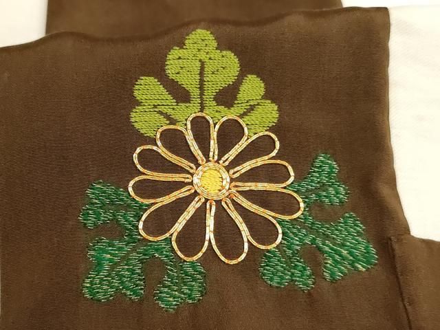 平和屋本店▼座具　竹屋町刺繍　駒刺繍　花蝶文　法衣　寺院　仏具　仏教　僧侶　神職　装束　AABN1146ja