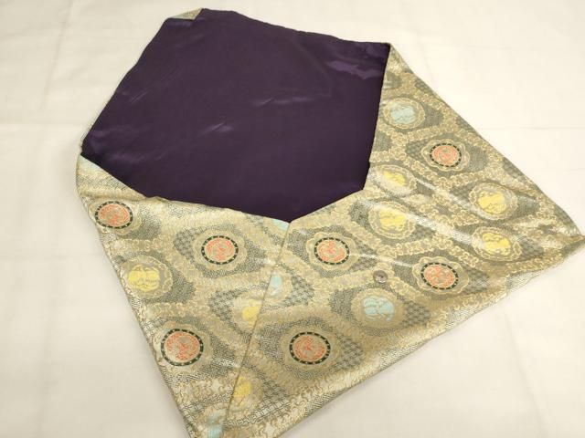 平和屋本店▼法衣・袈裟袋　金襴　亀甲文　鳳凰　龍　寺院　仏具　仏教　僧侶　神職　装束　AABN1184ja