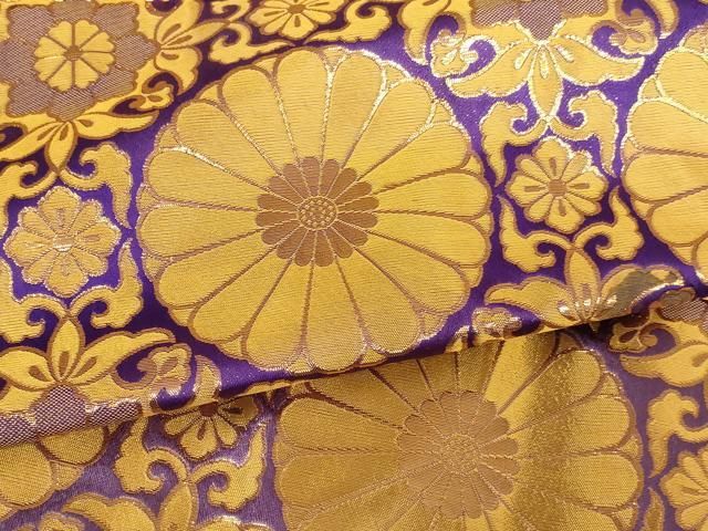 平和屋本店▼打敷　内敷　大判　金襴　菊　法衣　寺院　仏具　仏教　僧侶　神職　装束　AABN1192ja