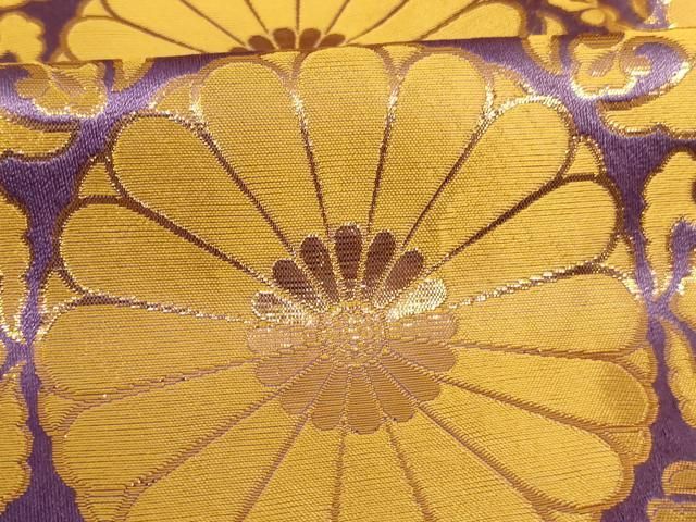 平和屋本店▼打敷　内敷　大判　金襴　菊　法衣　寺院　仏具　仏教　僧侶　神職　装束　AABN1192ja