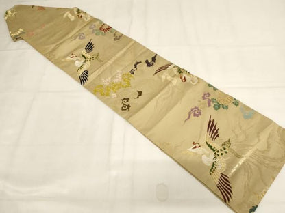 平和屋本店▼立帽子　金襴　鳳凰花文　法衣　寺院　仏具　仏教　僧侶　神職　装束　AABN1195ja