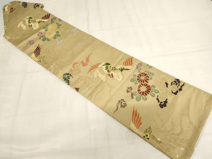 平和屋本店▼立帽子　金襴　鳳凰花文　法衣　寺院　仏具　仏教　僧侶　神職　装束　AABN1195ja