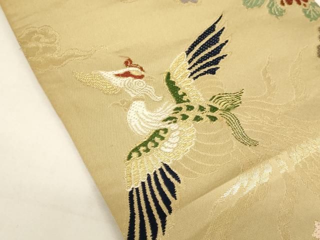 平和屋本店▼立帽子　金襴　鳳凰花文　法衣　寺院　仏具　仏教　僧侶　神職　装束　AABN1195ja