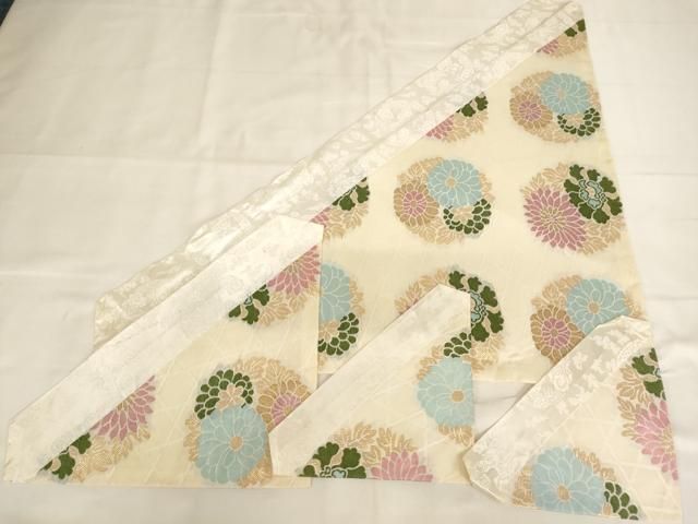 平和屋本店▼夏物　打敷　内敷　4点セット　紗　花丸文　法衣　寺院　仏具　仏教　僧侶　神職　装束　AABN1205ja